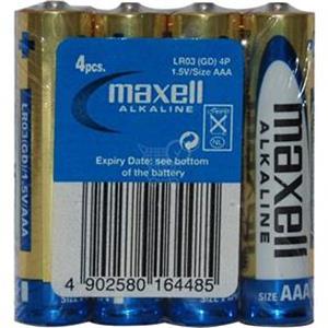 MAXELL LR03 4S size/ veľkosť AAA,  1,5 V  Alkalické                             